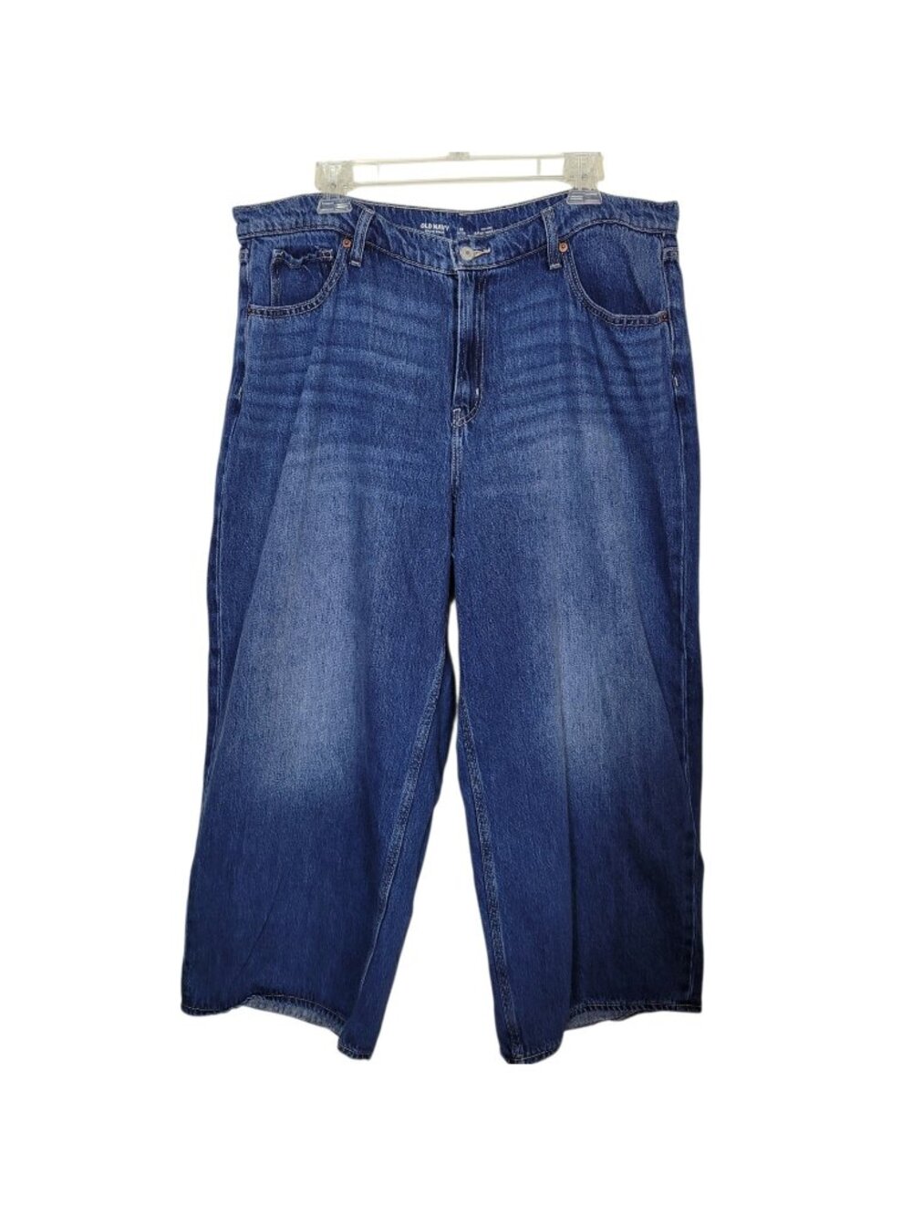 Old Navy High Rise Baggy Wide Leg Jeans Medium Wash Sz 18 Petite 18P Casual